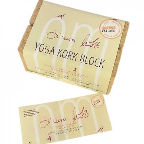 Set of 2 Cork Yoga Block Classic - 75mm (approx. 227 x 120 x 75mm)