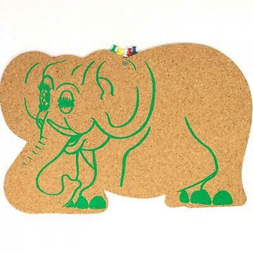  Cork pinboard elephant approx. 450 x 290mm 5mm thick