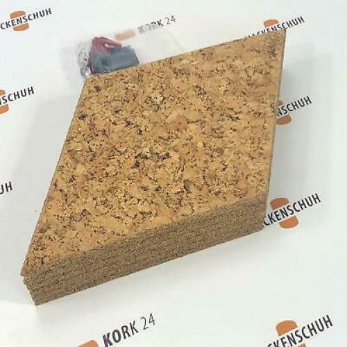 EKB cork pinboard panels RHOMBUS -natural cork veneer-,